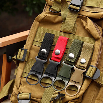 Molle Webbing Раница Катарама Бутилка за вода Държач Щипка Тактически ключодържател Щипки за колан Туризъм на открито Катерене Къмпинг Аксесоари