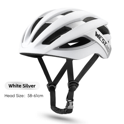 WEST BIKING Ποδηλατικά κράνη Λευκό ποδήλατο δρόμου Ενσωματωμένο κράνος Πολύχρωμα αεροδυναμικά κράνη Ζευγάρια Αθλητικός εξοπλισμός ασφαλείας