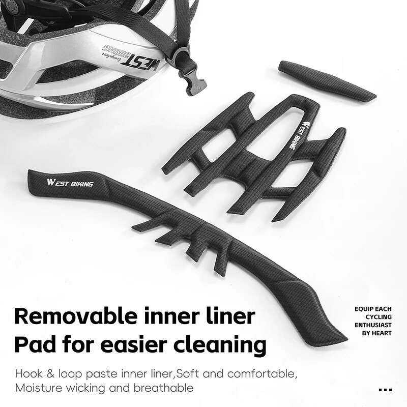 WEST BIKING Ποδηλατικά κράνη Λευκό ποδήλατο δρόμου Ενσωματωμένο κράνος Πολύχρωμα αεροδυναμικά κράνη Ζευγάρια Αθλητικός εξοπλισμός ασφαλείας