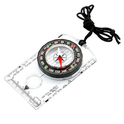 Ακρυλική πυξίδα Υψηλής ακρίβειας φορητή πυξίδα προσανατολισμού με κορδόνι συμπαγούς μεγέθους Επαγγελματικός μεγεθυντικός φακός Ideal
