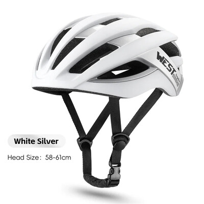 WEST BIKING Ποδηλατικά κράνη Λευκό ποδήλατο δρόμου Ενσωματωμένο κράνος Πολύχρωμα αεροδυναμικά κράνη Ζευγάρια Αθλητικός εξοπλισμός ασφαλείας