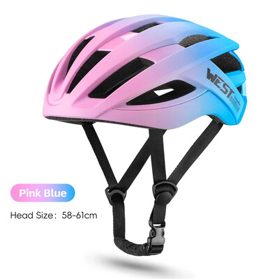 WEST BIKING Ποδηλατικά κράνη Λευκό ποδήλατο δρόμου Ενσωματωμένο κράνος Πολύχρωμα αεροδυναμικά κράνη Ζευγάρια Αθλητικός εξοπλισμός ασφαλείας