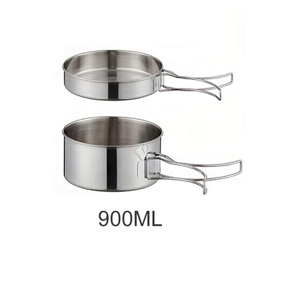 Σετ μαγειρικών σκευών για κάμπινγκ για εξωτερικούς χώρους από ανοξείδωτο ατσάλι Μπολ για κάμπινγκ σετ κατσαρόλας για υπαίθριο μπολ Πεζοπορία Σακίδιο πλάτης Πικ-νικ μαγειρικής