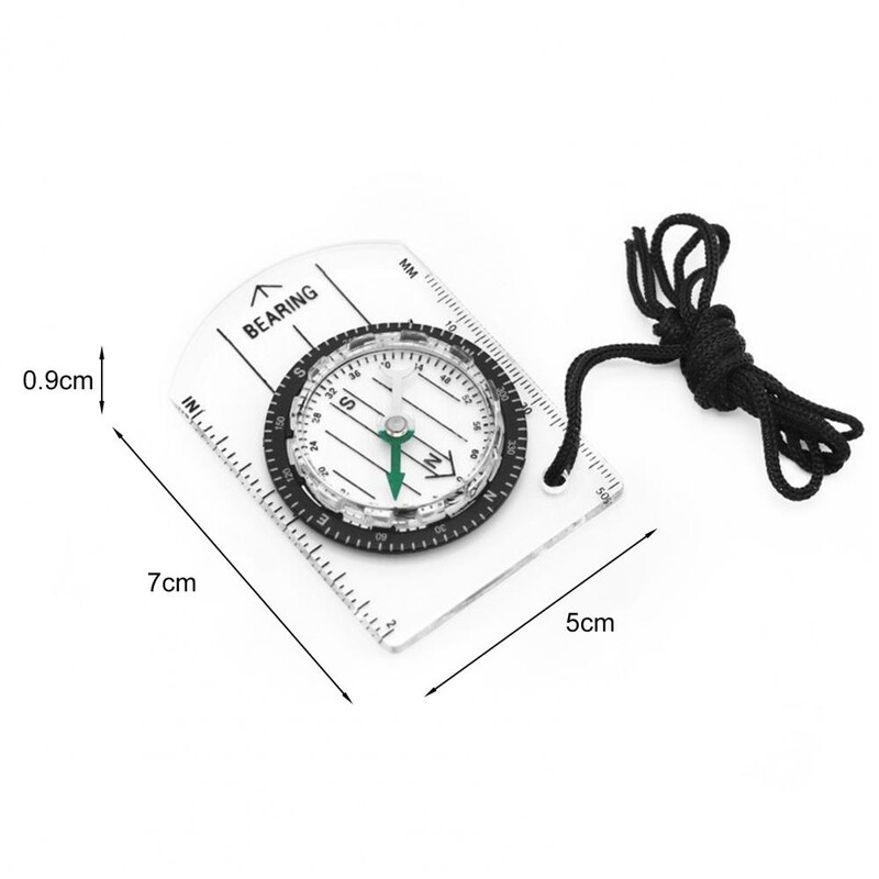 Vanjski kompas Precizna mjerna ljestvica Visoko prozirna Planinarska vožnja s ruksakom Preživljavanje Čitanje karte Precizno usmjeren kompas