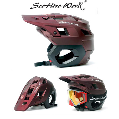 Κράνος ποδηλάτου βουνού Half Full Face MTB Cross Country Safety Ultralight Road Cycling Race Ενσωματωμένη προστασία αυτιών Motocross