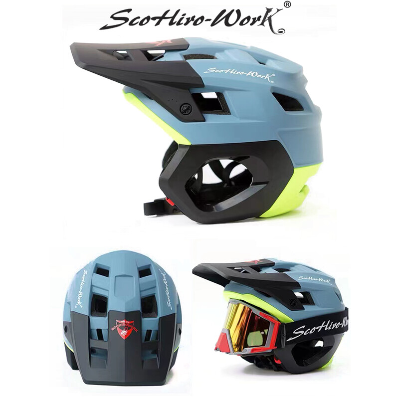 Κράνος ποδηλάτου βουνού Half Full Face MTB Cross Country Safety Ultralight Road Cycling Race Ενσωματωμένη προστασία αυτιών Motocross