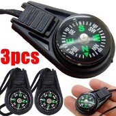 1/3 vnt. spalvingas išgyvenimo raktų pakabukas, užtrauktukas, mini kompasas, skirtas lauko kuprinei stovyklavimui žygiams, kišeninis navigatorius nuotykių įrankis