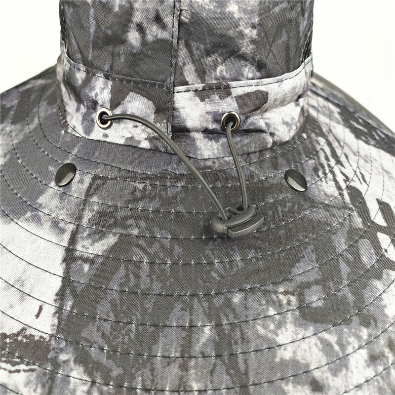 Saulessarga cepure Elpojoša Saules aizsardzība Vīriešu vasaras pret UV makšķerēšanas cepure Liela mala seja Aizsegs pret moskītu necaurlaidīgs Fisherman saules cepure