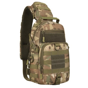 Protector Plus Tactical Sling Chest Pack Molle Military Nylon Τσάντα ώμου Ανδρική τσάντα χιαστί Στρατιωτική τσάντα για πεζοπορία σε εξωτερικό χώρο