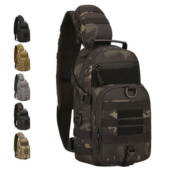 Protector Plus Tactical Sling Chest Pack Molle Military Nylon Τσάντα ώμου Ανδρική τσάντα χιαστί Στρατιωτική τσάντα για πεζοπορία σε εξωτερικό χώρο