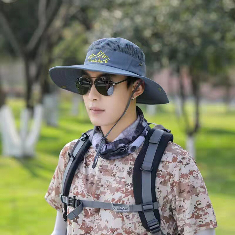 Muškarci, mekani prozračni šešir sa šiltom, šešir za sunčanje, 2 sloja