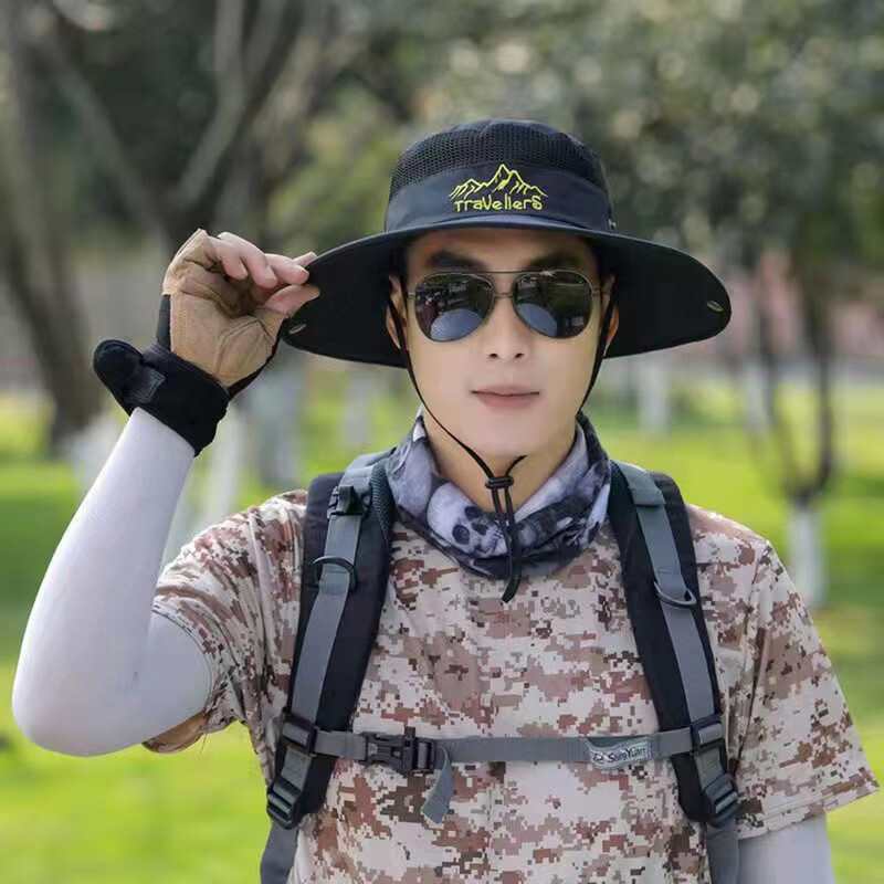 Muškarci, mekani prozračni šešir sa šiltom, šešir za sunčanje, 2 sloja