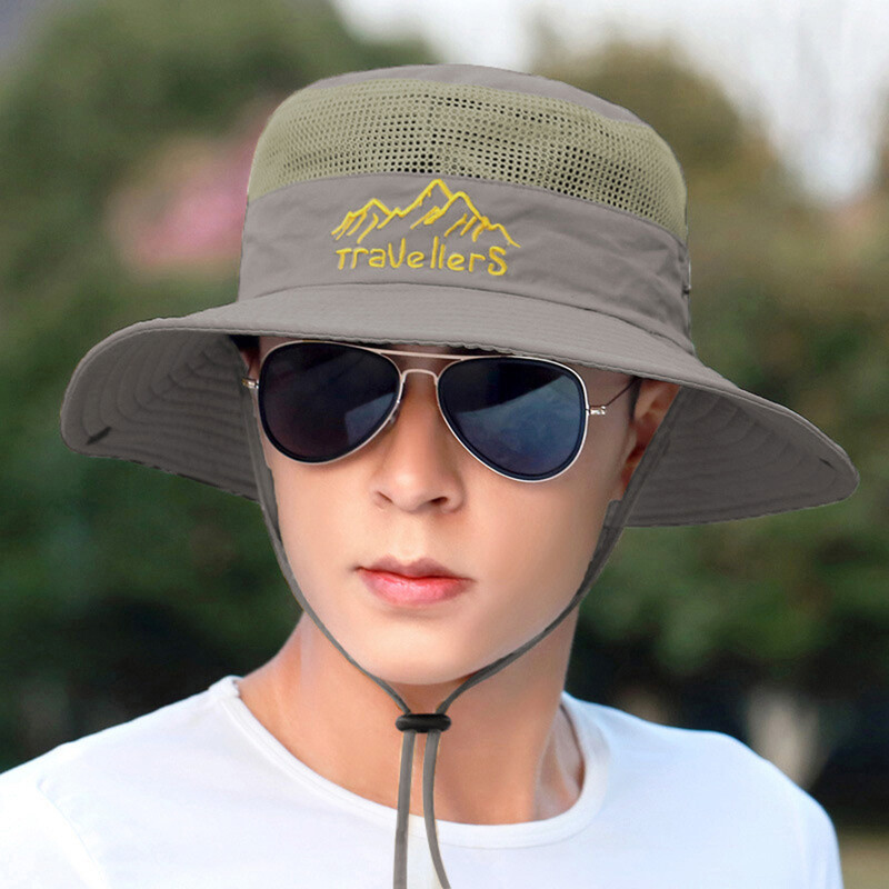 Muškarci, mekani prozračni šešir sa šiltom, šešir za sunčanje, 2 sloja
