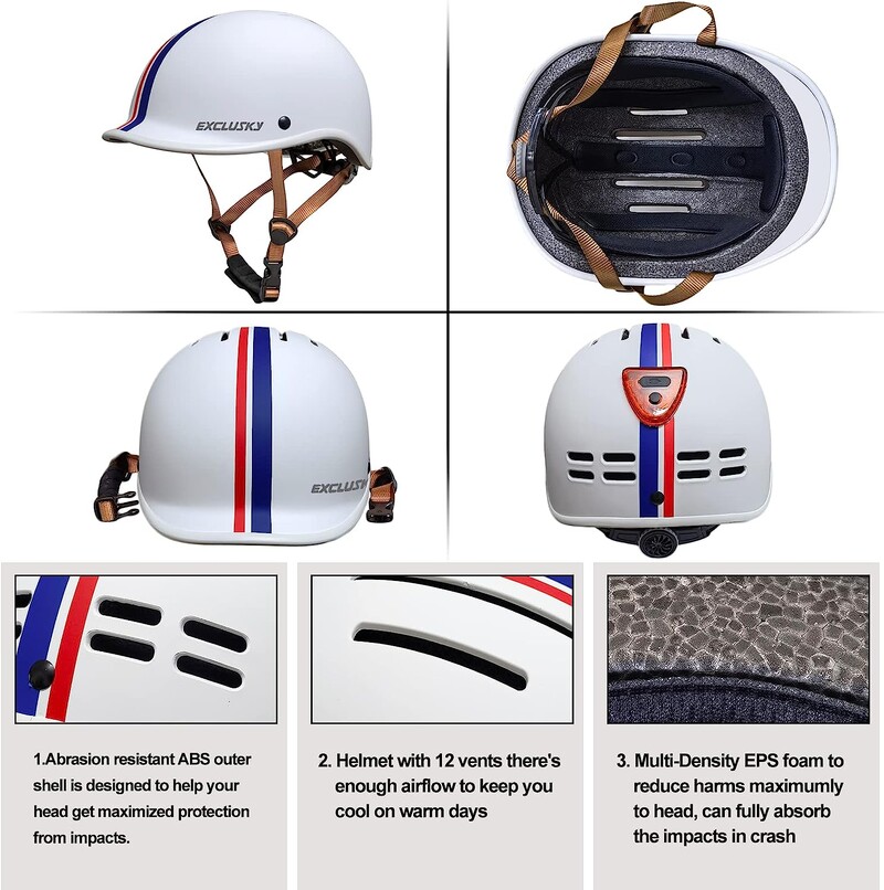 Exclusky κράνος ποδηλασίας για ενήλικες LED Ελαφρύ Κράνος ποδηλάτου βουνού δρόμου Γυναικείο κράνος για ποδήλατα ασφαλείας για άντρες