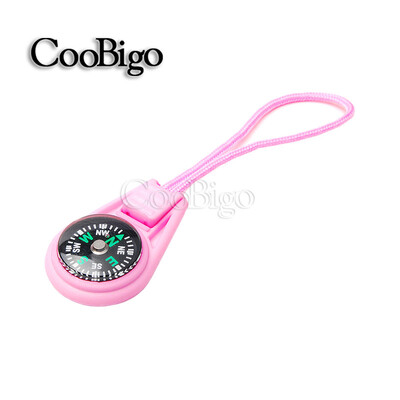 10 komada šarenog privjeska za preživljavanje, mini kompasa s patentnim zatvaračem za ruksak za vanjske aktivnosti, kampiranje, džepni navigator, navigator, avanturistički alat