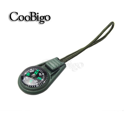 10 komada šarenog privjeska za preživljavanje, mini kompasa s patentnim zatvaračem za ruksak za vanjske aktivnosti, kampiranje, džepni navigator, navigator, avanturistički alat