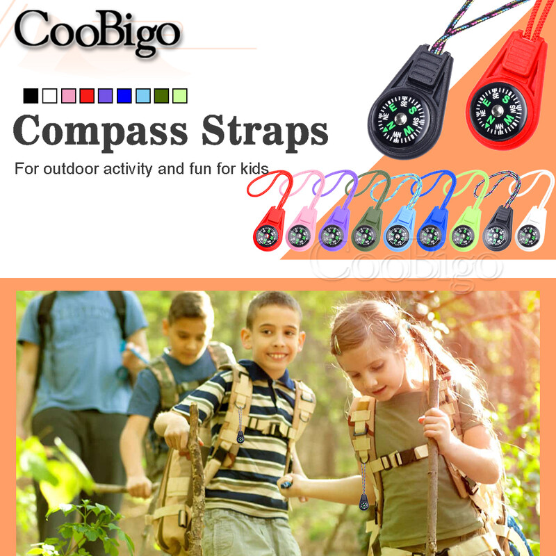 10 komada šarenog privjeska za preživljavanje, mini kompasa s patentnim zatvaračem za ruksak za vanjske aktivnosti, kampiranje, džepni navigator, navigator, avanturistički alat
