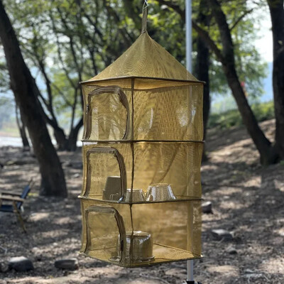 Prijenosni stalak za sušenje, mreža, sklopiva mreža za vješanje odjeće, mrežasta torba, polica za suđe za kampiranje na otvorenom, bilje, cvijeće, pupoljci