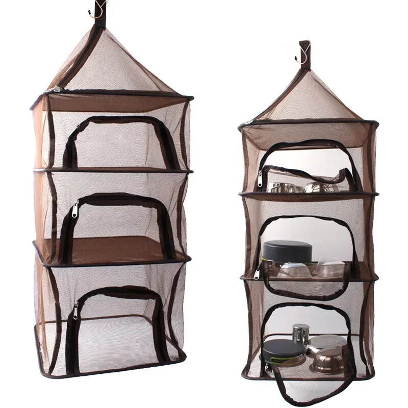 Prijenosni stalak za sušenje, mreža, sklopiva mreža za vješanje odjeće, mrežasta torba, polica za suđe za kampiranje na otvorenom, bilje, cvijeće, pupoljci