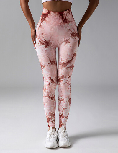 Μόδα στάμπα κολάν Γυναικεία κολάν χωρίς ραφές, λεπτό κολάν Ψηλόμεσο παντελόνι γιόγκα ανύψωσης γοφών για υπαίθρια αθλητικά κολάν γυμναστικής για τρέξιμο