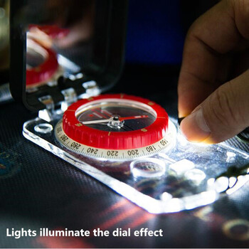 DC45-6E Компас за къмпинг на открито Геологичен флуоресцентен преносим цифров компас Kompas за дейности на открито