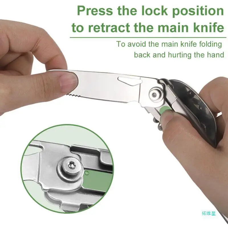 Višenamjenski nož Višenamenski alat od nehrđajućeg čelika Džepna kliješta Sklopiva kliješta za noževe Prijenosna sklopiva oštrica Oprema za kampiranje