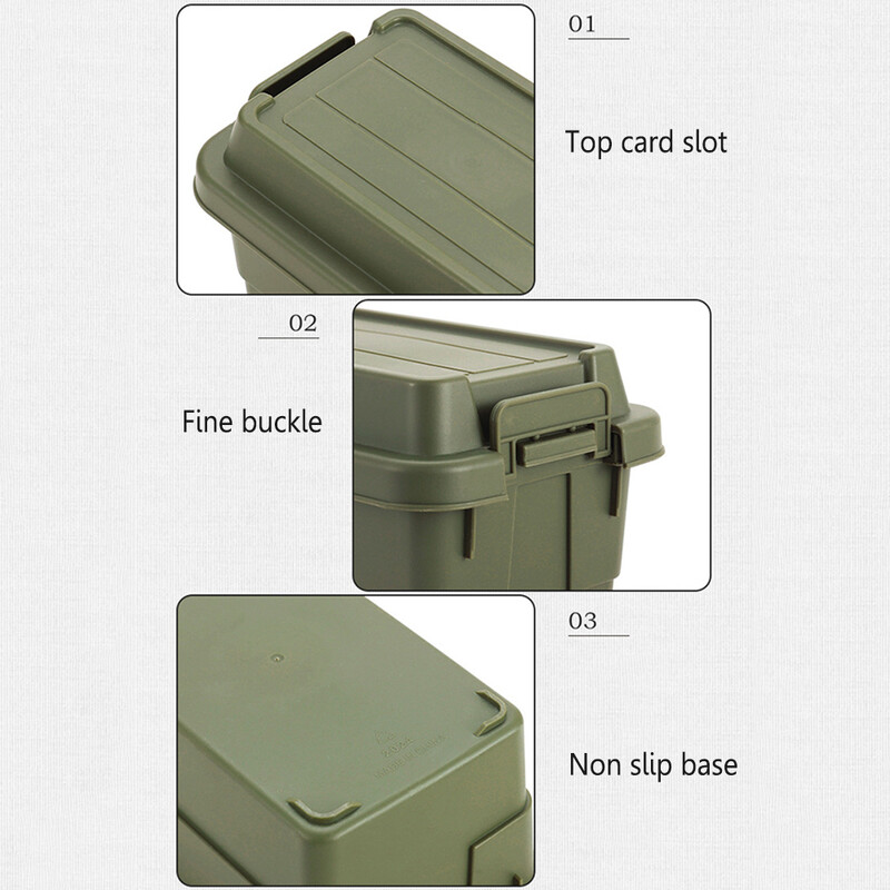 Φορητή θήκη αποθήκευσης μπουκαλιού καρυκεύματα 1,1L Mini Camping BBQ Κουτί αποθήκευσης εργαλείων Αδιάβροχη στοιβασία για μαγείρεμα ταξιδιωτικών παντοπωλείων