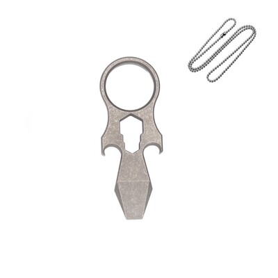 Κάμπινγκ Tactical Survival EDC Gadget λοστός από κράμα τιτανίου με κολιέ Πολυλειτουργικά κουτιά για ανοιχτήρι μπουκαλιών κατσαβίδι