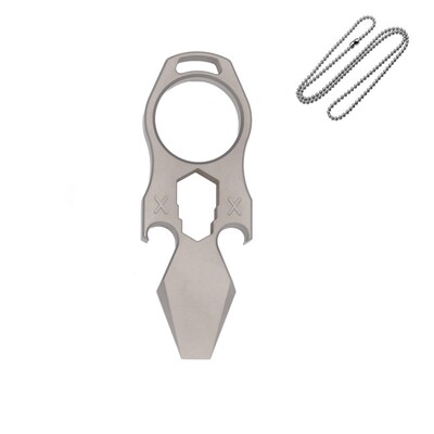 Κάμπινγκ Tactical Survival EDC Gadget λοστός από κράμα τιτανίου με κολιέ Πολυλειτουργικά κουτιά για ανοιχτήρι μπουκαλιών κατσαβίδι