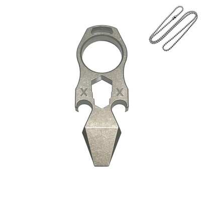 Κάμπινγκ Tactical Survival EDC Gadget λοστός από κράμα τιτανίου με κολιέ Πολυλειτουργικά κουτιά για ανοιχτήρι μπουκαλιών κατσαβίδι