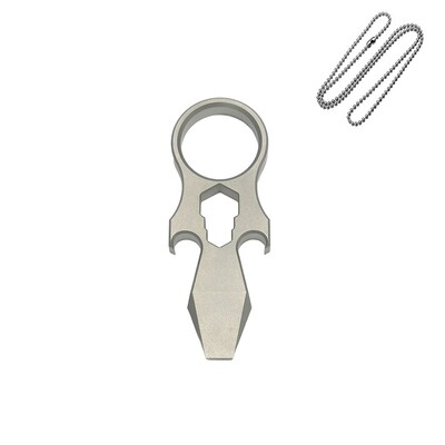 Κάμπινγκ Tactical Survival EDC Gadget λοστός από κράμα τιτανίου με κολιέ Πολυλειτουργικά κουτιά για ανοιχτήρι μπουκαλιών κατσαβίδι