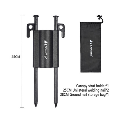 ShineTrip Υπαίθριο Κάμπινγκ Φορητή συσκευή στερέωσης με κουβούκλιο Στήριξη σκηνής με κουβούκλιο Βάση πόλων Ρυθμιζόμενη αξεσουάρ Κράμα αλουμινίου