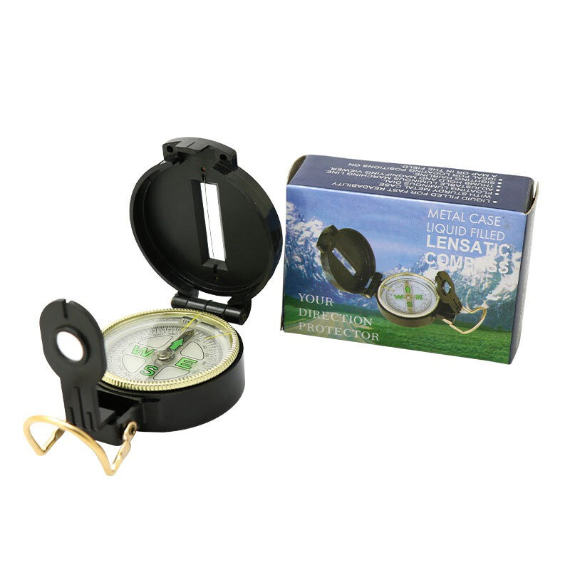 Vodotesný vysoko presný kompas, outdoorový gadget, športový, turistický, horolezecký, profesionálny, kempingový, túrny, kovový mieridlo