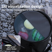 Prenosné skladacie vedro Blackdog pre vonkajšie kempovanie, vedro na vodu z EVA materiálu, vedro na šľahanie potravinárskej kvality