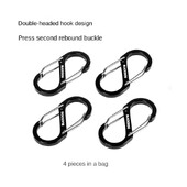 Blackdog 4PCs Εξωτερική πόρπη αλουμινίου τύπου S Εξωτερική πολυλειτουργική κουμπιά αναρρίχησης Καραμπίνερ γρήγορης ανάρτησης Κρεμαστή μπρελόκ