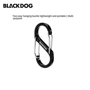 Blackdog 4PCs Εξωτερική πόρπη αλουμινίου τύπου S Εξωτερική πολυλειτουργική κουμπιά αναρρίχησης Καραμπίνερ γρήγορης ανάρτησης Κρεμαστή μπρελόκ