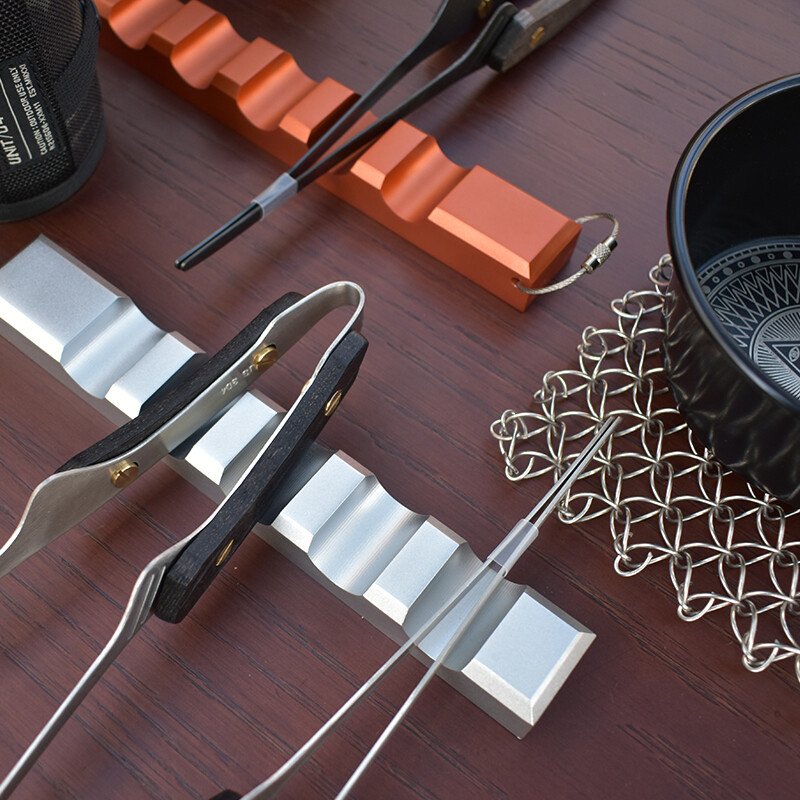 Metalni držač za štapiće za kampiranje, novi metalni stalak za štapiće, aluminijski držač za žlicu, spremište za vilicu za nož
