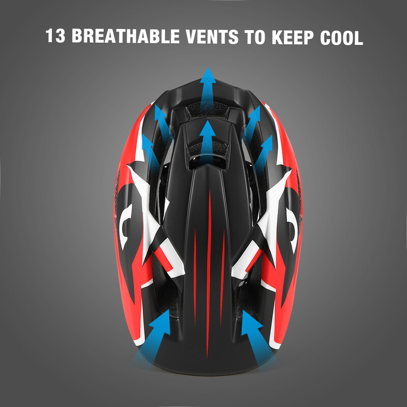 Detská odnímateľná celotvárová cyklistická prilba Detská športová cyklistika MTB Motocykel Skateboarding Korčuliarska prilba