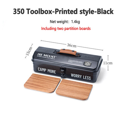 ISE MOUNT Εργαλειοθήκη εξωτερικού χώρου κάμπινγκ με αυτοκόλλητα Διάφορο κουτί αποθήκευσης Φορητό μεταλλικό κουτί αποθήκευσης χειρός