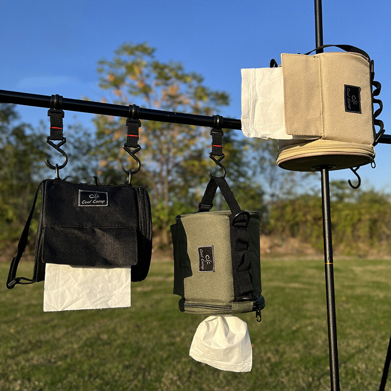 Vanjska torbica za maramice Prijenosni držač za pohranu papira u roli Poliester Vodootporni viseći držač za ubruse za piknik Kampiranje Planinarenje