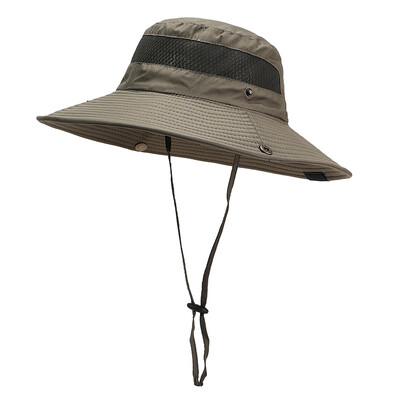 Καπέλο ηλίου για άνδρες Γυναικεία Φαρδύ γείσο Σαφάρι Καπέλα πεζοπορίας με προστασία από υπεριώδη ακτινοβολία Κάδος Boonie για ψάρεμα σε υπαίθρια αθλητική παραλία