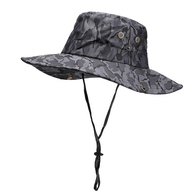 Καπέλο ηλίου για άνδρες Γυναικεία Φαρδύ γείσο Σαφάρι Καπέλα πεζοπορίας με προστασία από υπεριώδη ακτινοβολία Κάδος Boonie για ψάρεμα σε υπαίθρια αθλητική παραλία