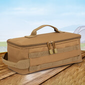 Οργάνωση μαγειρικών σκευών κάμπινγκ μεγάλης χωρητικότητας με λαβή κουζίνας τσάντα αποθήκευσης Oxford υφασμάτινο διπλό φερμουάρ για ταξίδια πεζοπορίας σε κάμπινγκ