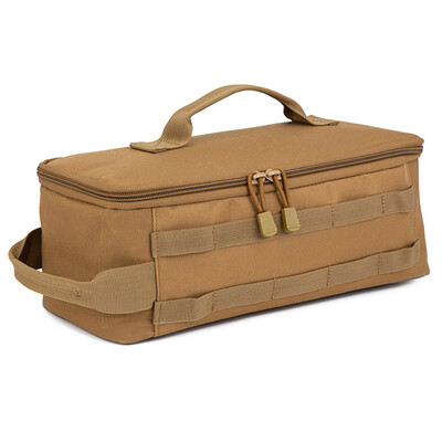 Οργάνωση μαγειρικών σκευών κάμπινγκ μεγάλης χωρητικότητας με λαβή κουζίνας τσάντα αποθήκευσης Oxford υφασμάτινο διπλό φερμουάρ για ταξίδια πεζοπορίας σε κάμπινγκ