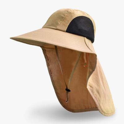 Περιφέρεια καπακιού 56-58 εκατοστά Καλοκαιρινή σκιά εξωτερικού χώρου Καπέλο ηλίου Μεγάλες αναπνέουσες μαρκίζες Σάλι Ψαράς Καπέλα Αρσενικά καπέλα βουνού