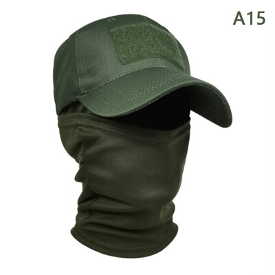 Taktičke bejzbol kape + maska za lice Set s kapuljačom za muškarce Ljetni šeširi za sunčanje Vanjski Kamuflažni Lov Biciklizam Ribolov