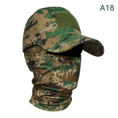 Taktičke bejzbol kape + maska za lice Set s kapuljačom za muškarce Ljetni šeširi za sunčanje Vanjski Kamuflažni Lov Biciklizam Ribolov