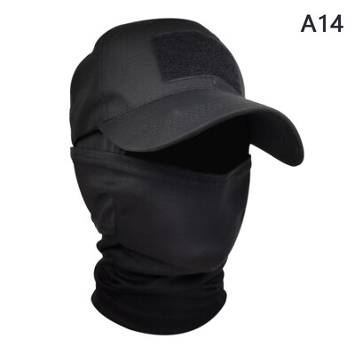 Taktičke bejzbol kape + maska za lice Set s kapuljačom za muškarce Ljetni šeširi za sunčanje Vanjski Kamuflažni Lov Biciklizam Ribolov