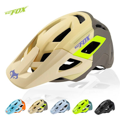 BATFOX 2024 naujas dviratininkų šalmas, vyriškas dviratininko šalmas MTB casco bicicleta kalnų dviratininkas casco ciclismo šalmas su nuimamu kraštu