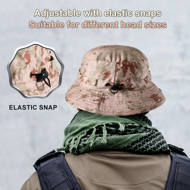 Sklopivi šeširi s kantom Taktički panama šeširi Planinarenje na otvorenom Lov Ribolov Kape Kamuflažni boonie šešir Ljetne ribarske kape za sunčanje